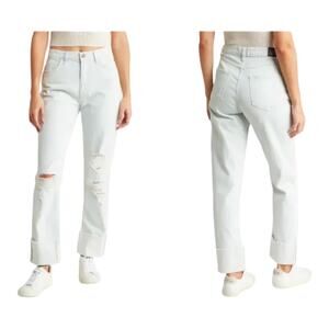 C/E by Current Elliott jeans relaxed cuffed boyfriend light blue size 28